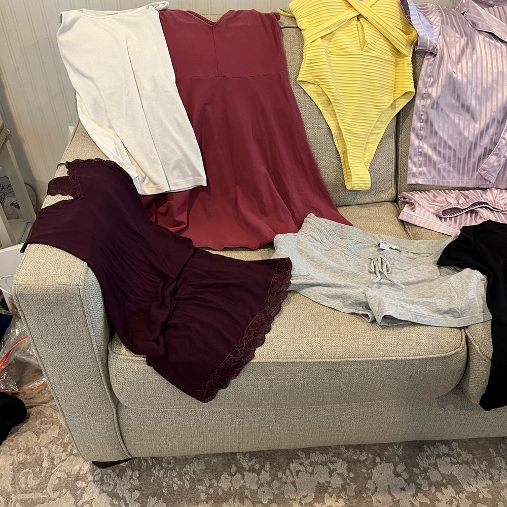 Mixed Women's Loungewear, Yellow, White, Gray, Plum Dresses and Tops
